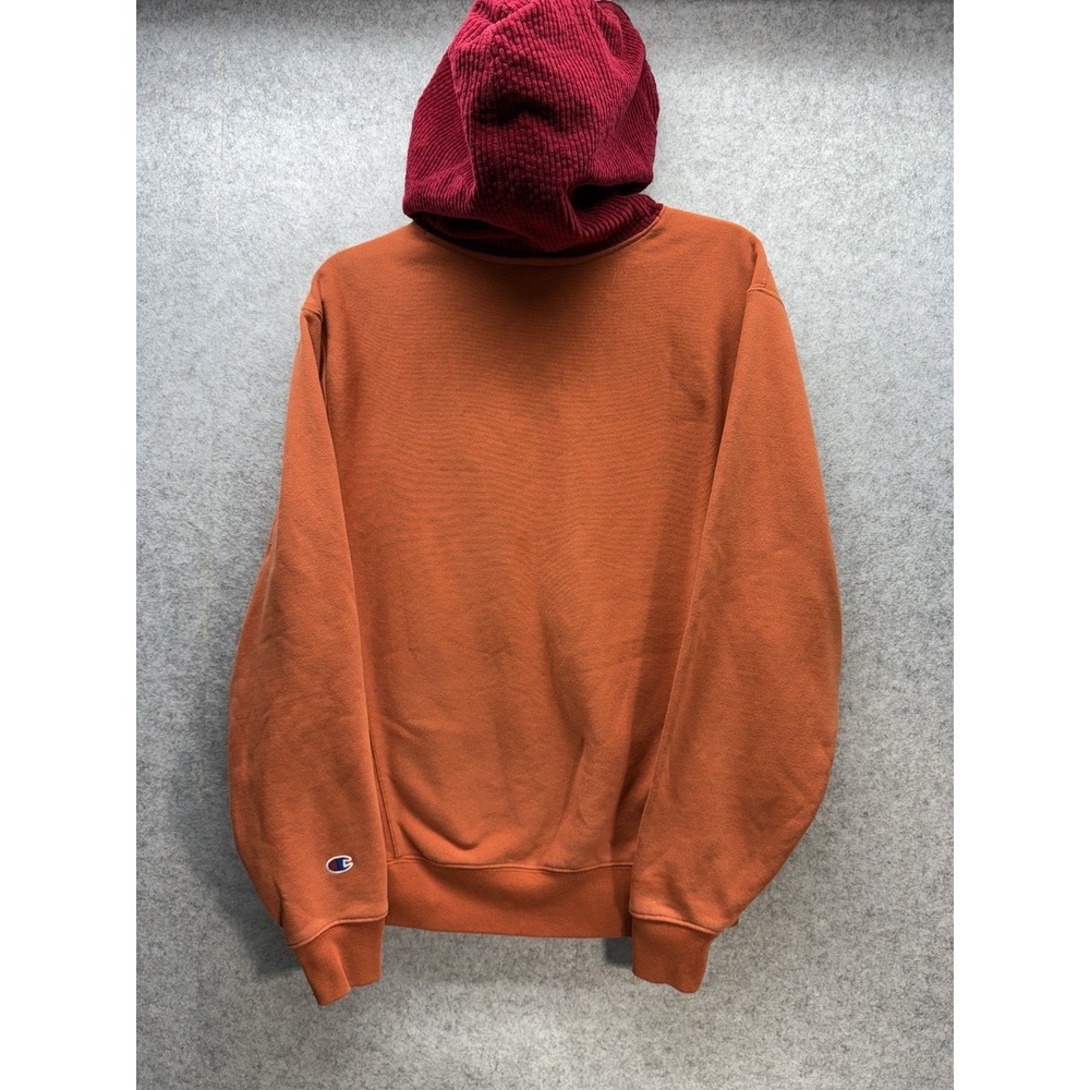 VTG Champion Pullover Hoodie Men's Medium Orange/Red - Picture 2 of 10